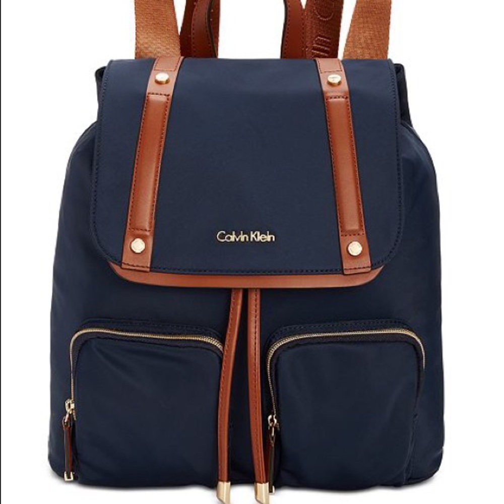 Calvin Klein Backpack | Blue & leather